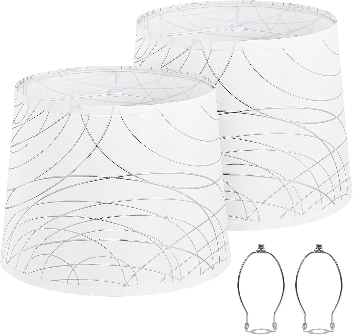 White Lampshades Set of 2 for Table and Floor Lamps