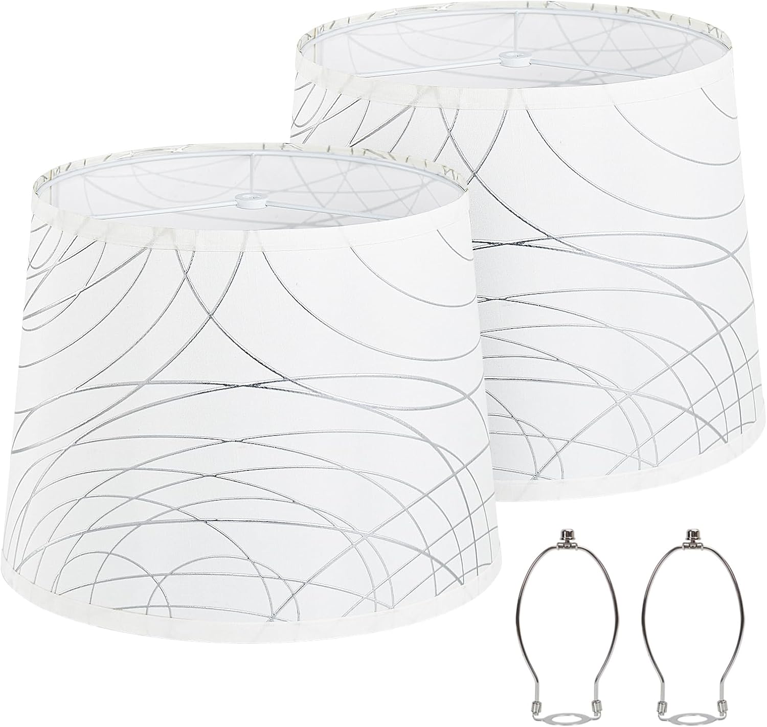 White Lampshades Set of 2 for Table and Floor Lamps