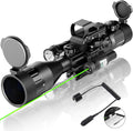4-16x50AO Rifle Scope Combo Red/Green Dual Illuminated - Laser, Holo