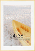 24x36 Metal Picture Frame For Wall With Mat - Minimalist Gold