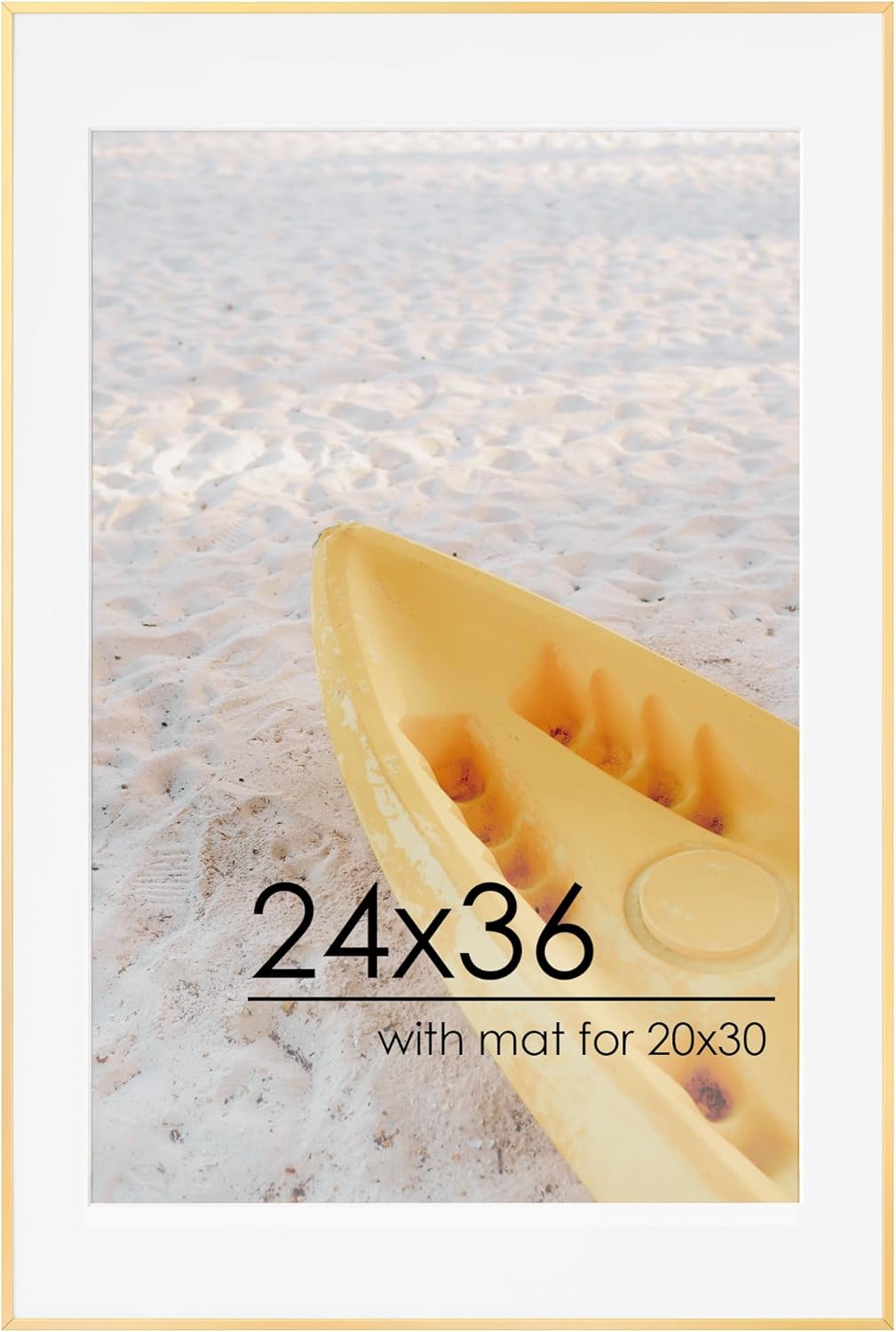 24x36 Metal Picture Frame for Wall with Mat for 20x30 Photos