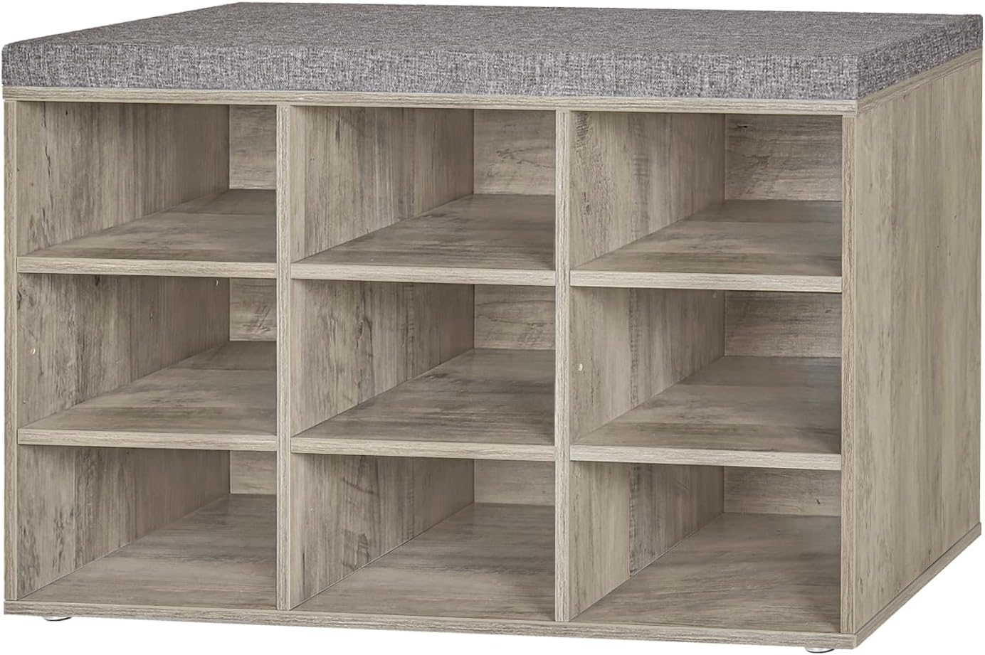 Multi-purpose Shoe Bench with 9 Cubbies for Entryway Storage