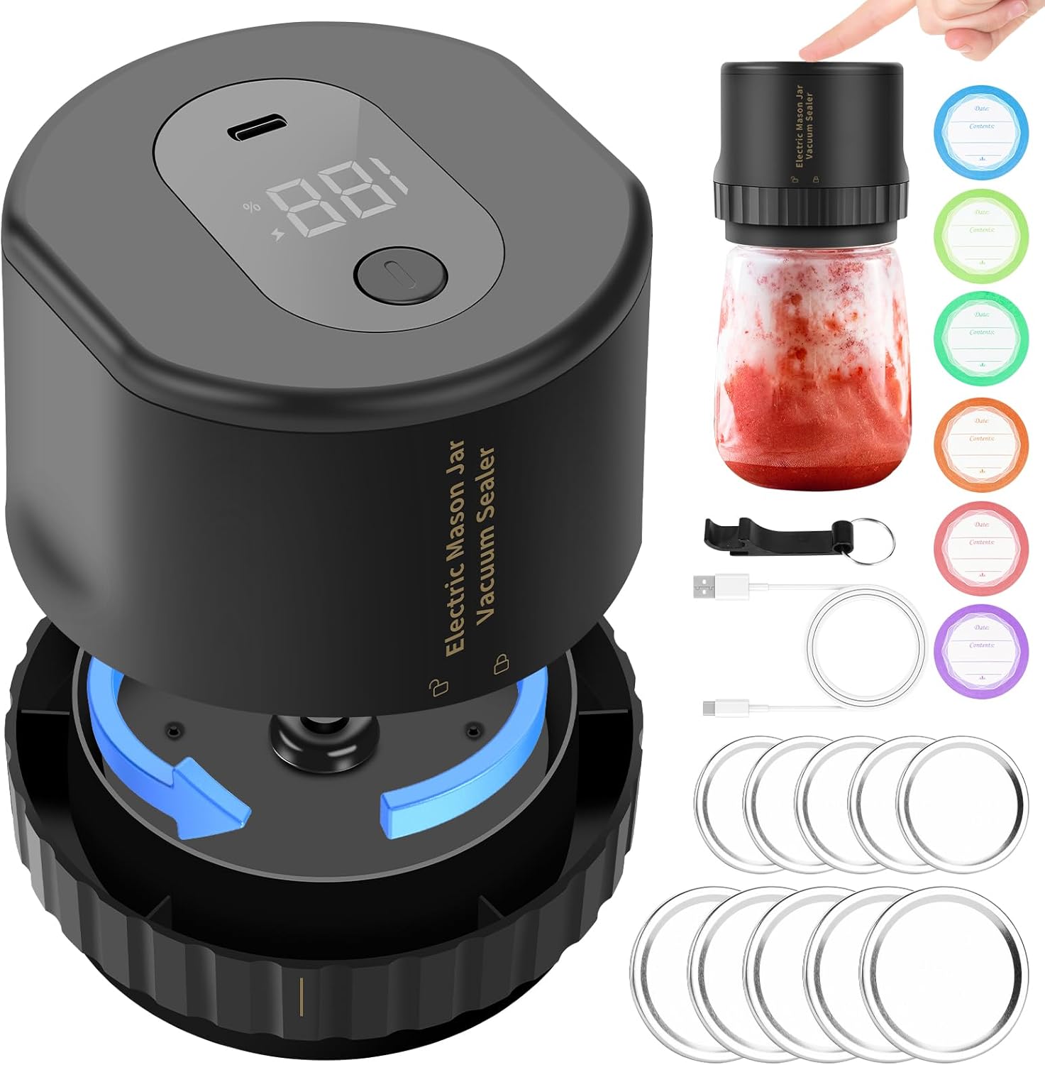 Vacuum Sealer for Wide and Regular Mouth Canning Lids Kit