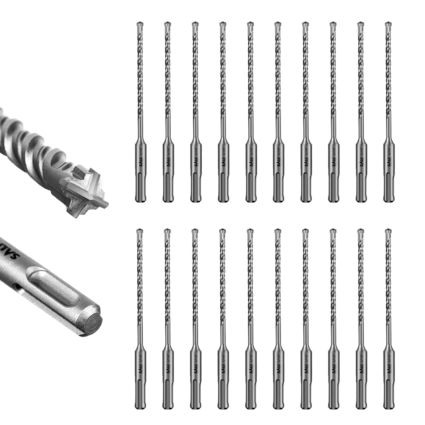 SALI SDS Plus Rotary Hammer Drill Bit Kit for Concrete Projects