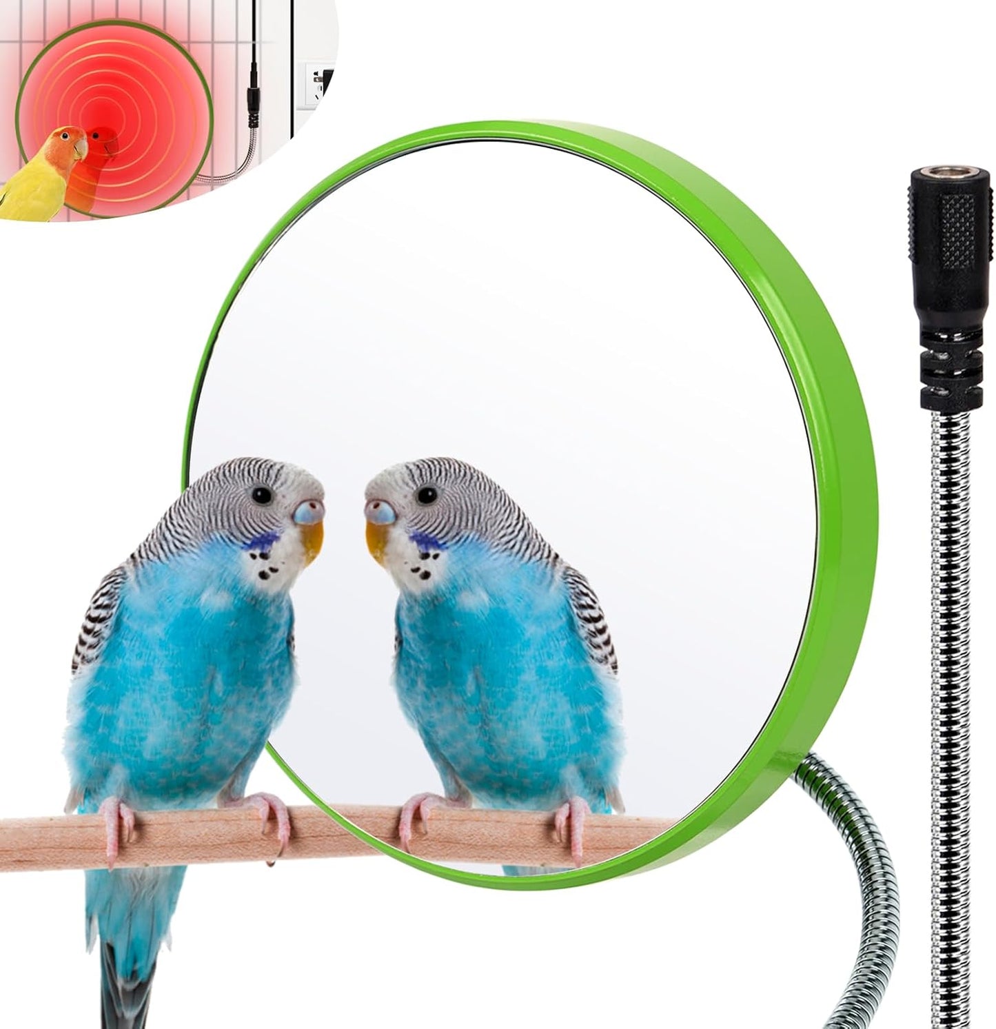 Cozy Bird Cage Heater with Mirror - Snuggle up Warmly!