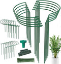 24 Pack Plant Support Stake Half Round Metal Plant Support Rings