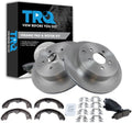 TRQ Rear Brake Pad & Rotor Kit Compatible with Infiniti and Nissan