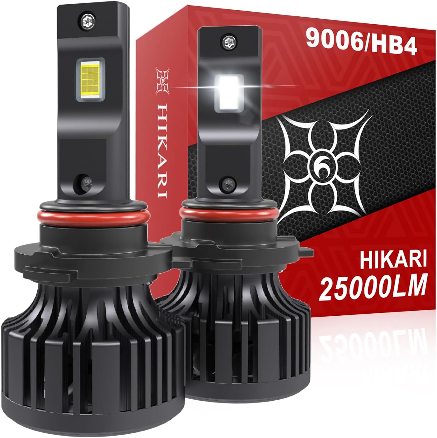 Hikari 25000LM 9006 HB4 LED Bulbs for Enhanced Fog Light Visibility