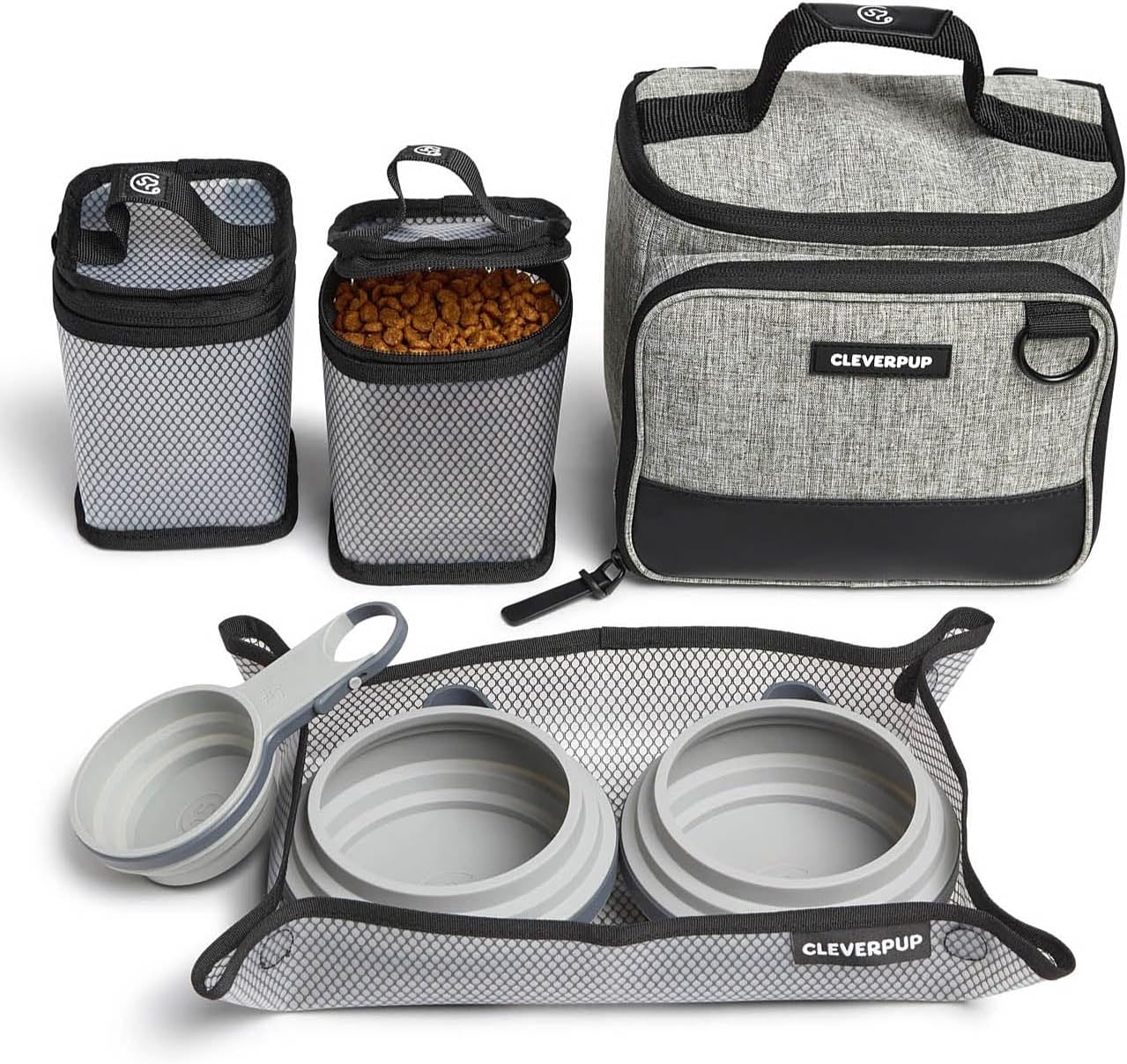 Small 7-Piece Bistro Box Dog Food Travel Kit for Pups