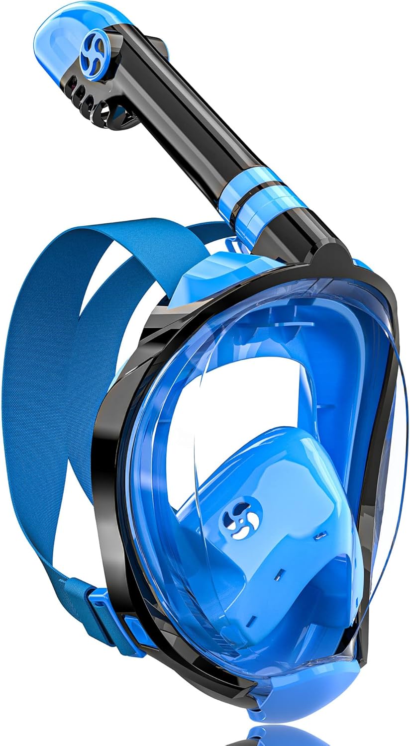 QingSong Full Face Snorkel Mask for Safe and Easy Snorkeling