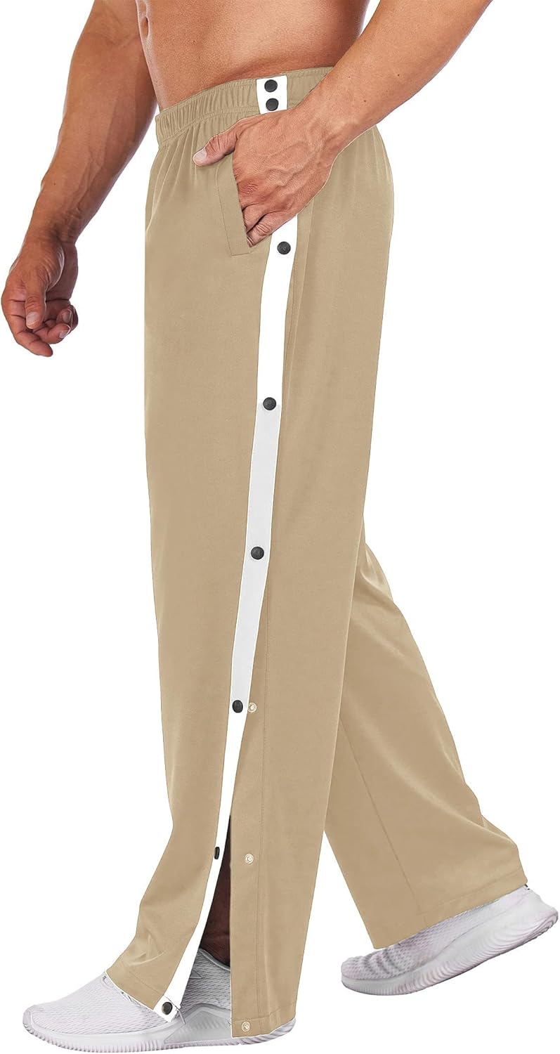 Deyeek Men's Tear Away Basketball Pants for Comfort and Style