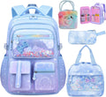 Kids Backpack Set Cute School Backpack for Girls Kawaii 16.5in - Large