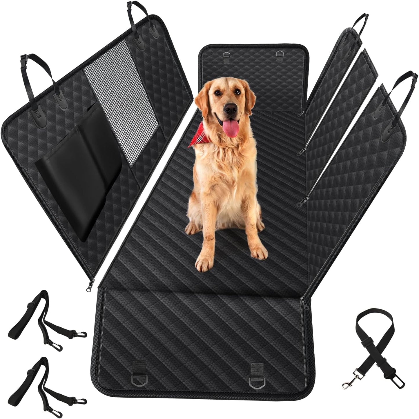 Vailge 100% Waterproof Convertible Dog Car Seat Covers for Pets