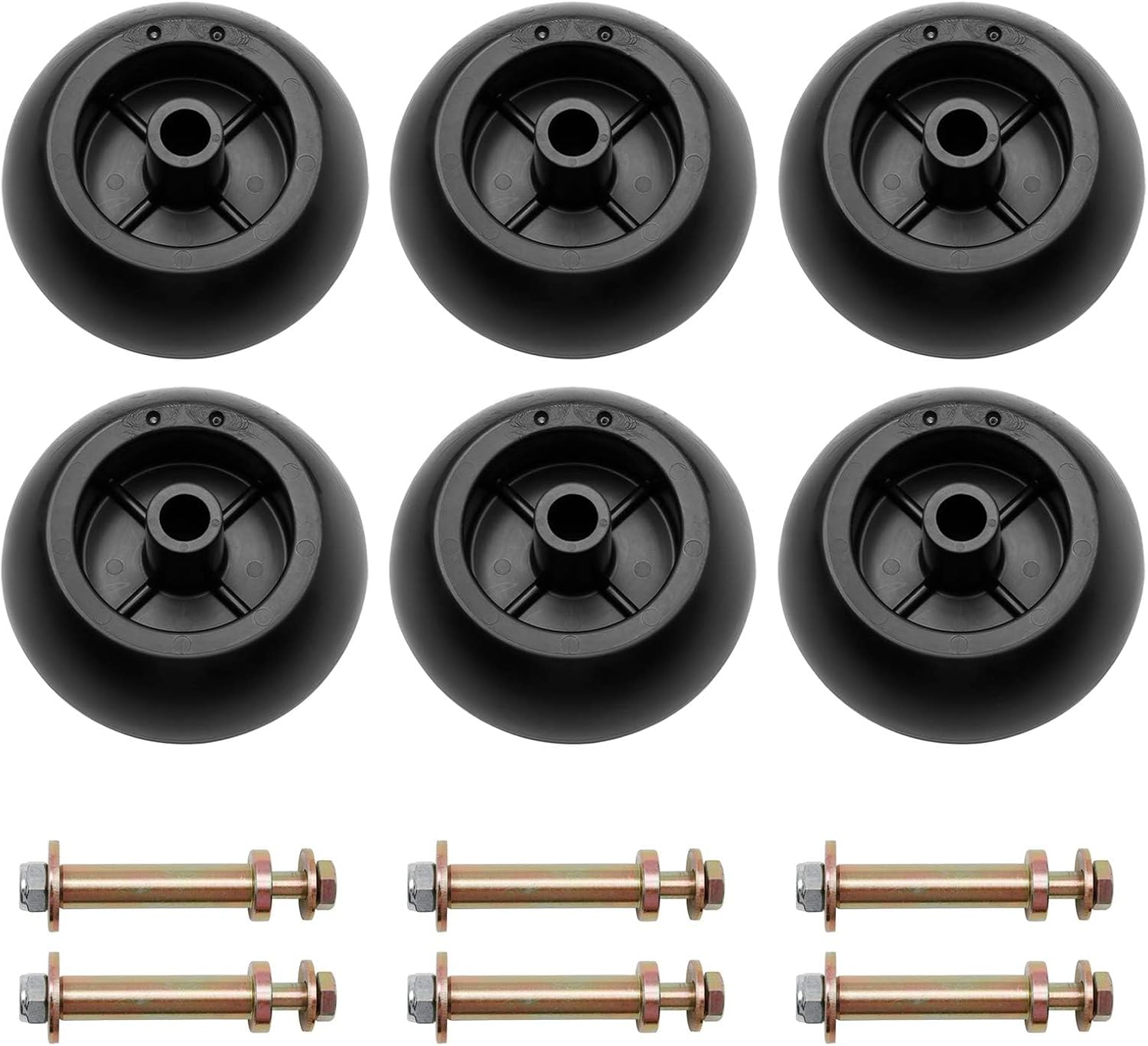 Mower Anti Scalp Deck Wheel Kit Set of 6 for Bad Boy & Exmark