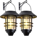 Solar Lantern Outdoor Lights Hanging Waterproof Wall Lanterns - Warm