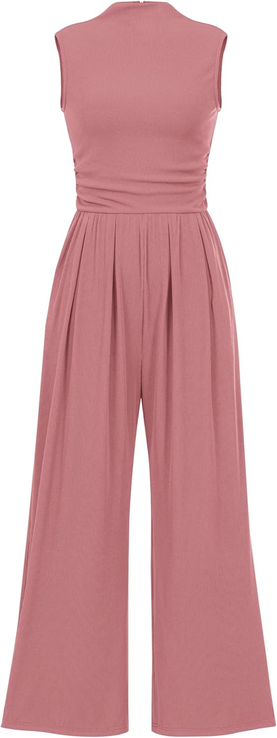 PRETTYGARDEN Womens Summer Jumpsuits Dressy Casual One Piece