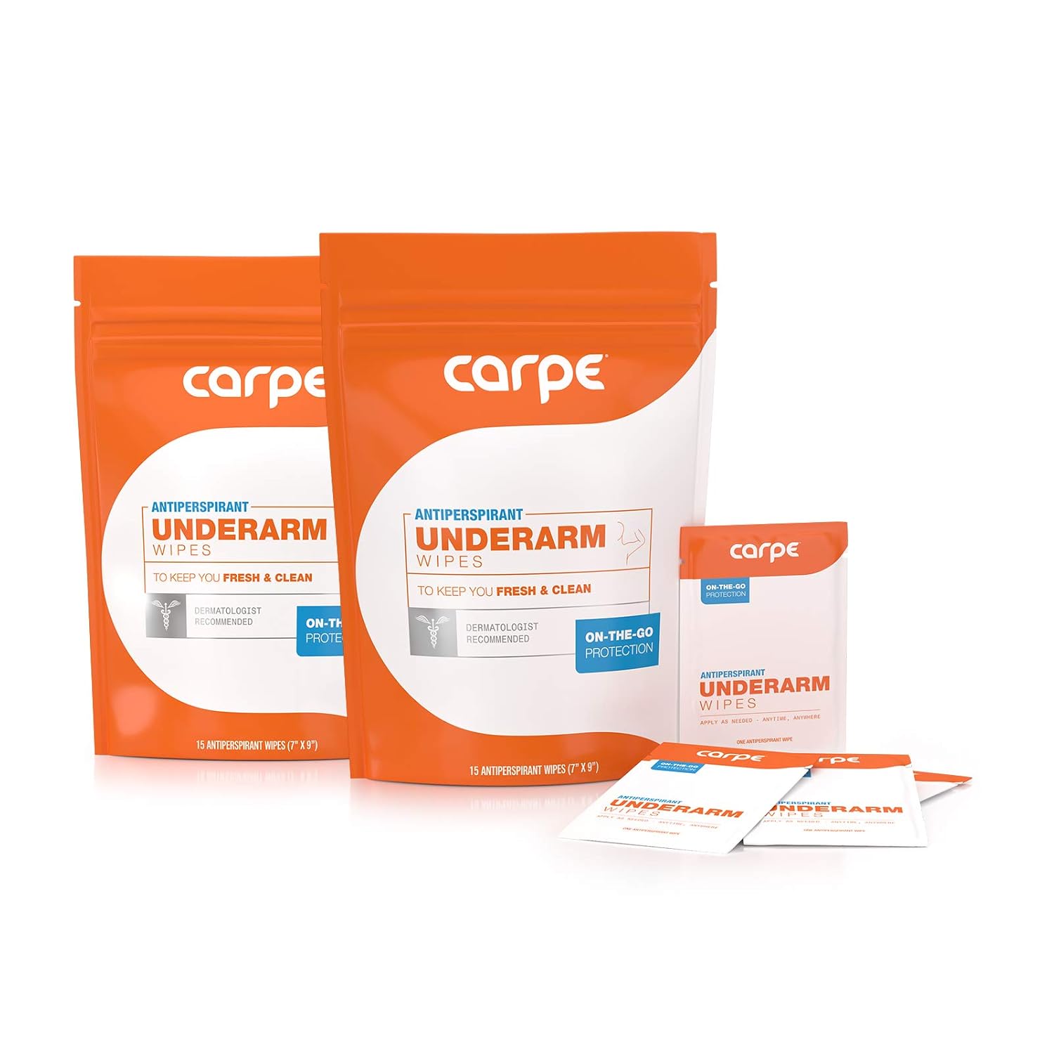 Carpe On-the-Go Antiperspirant Wipes for Sweat Relief Anytime
