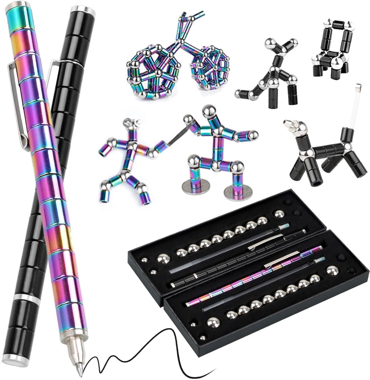 Gretex Magnetic Fidget Pen Set - Fun & Calming Toy for Kids!
