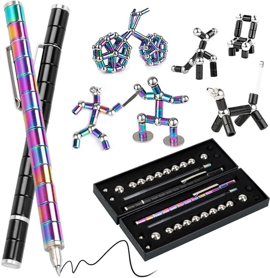 Gretex Magnetic Fidget Pen Set - Fun & Calming Toy for Kids!
