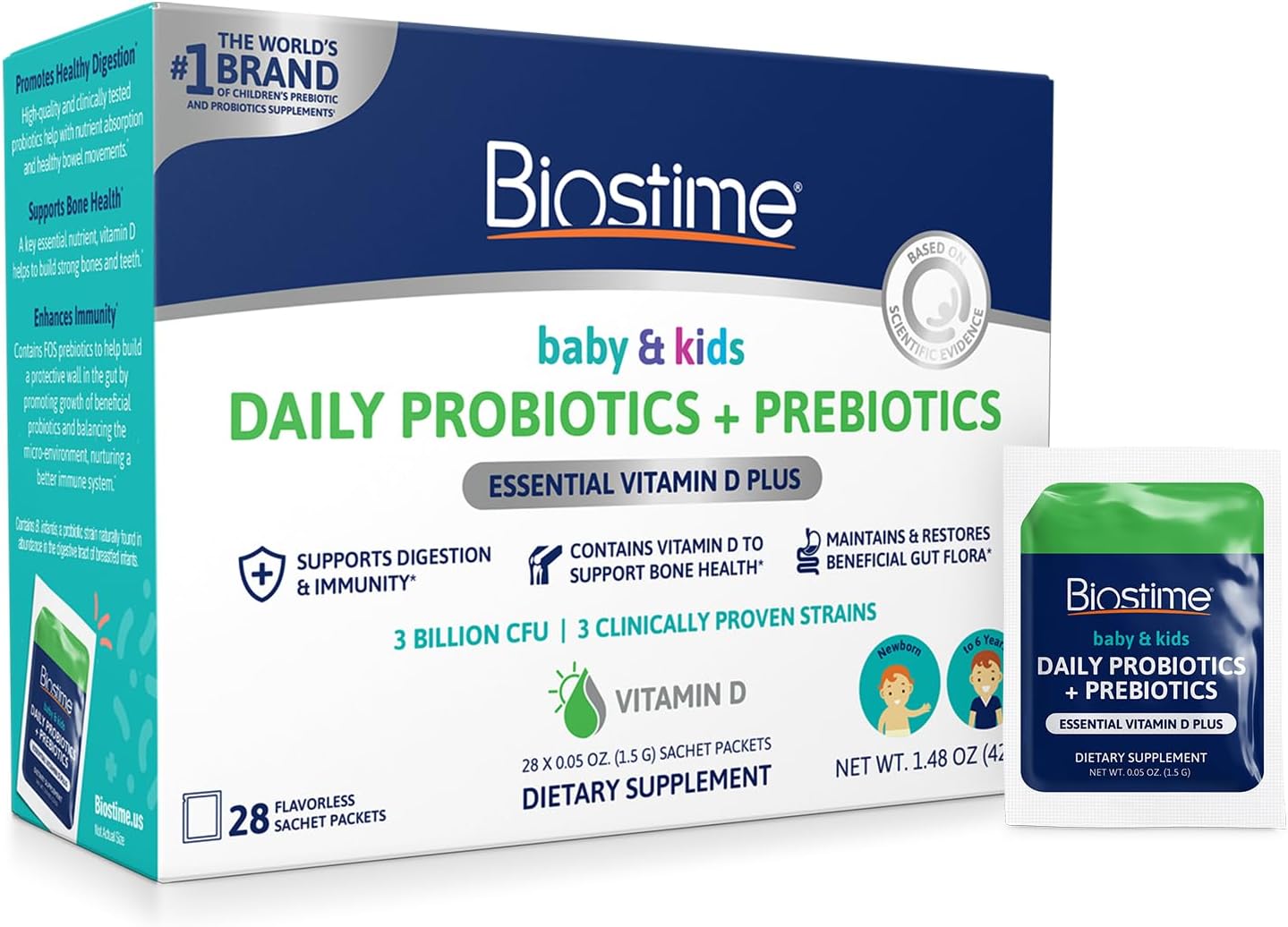 Biostime Infant Baby Probiotic Powder for Kids Immune Support