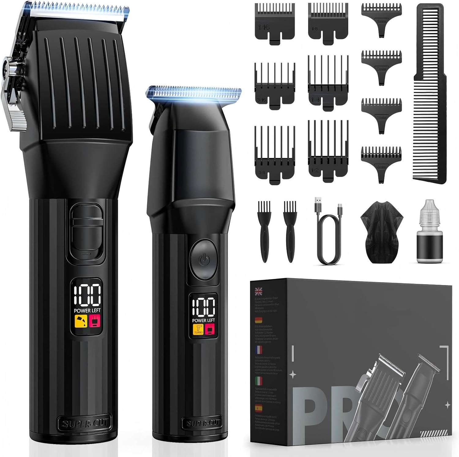 Professional Hair Clippers for Men Cordless Trimmers Kit