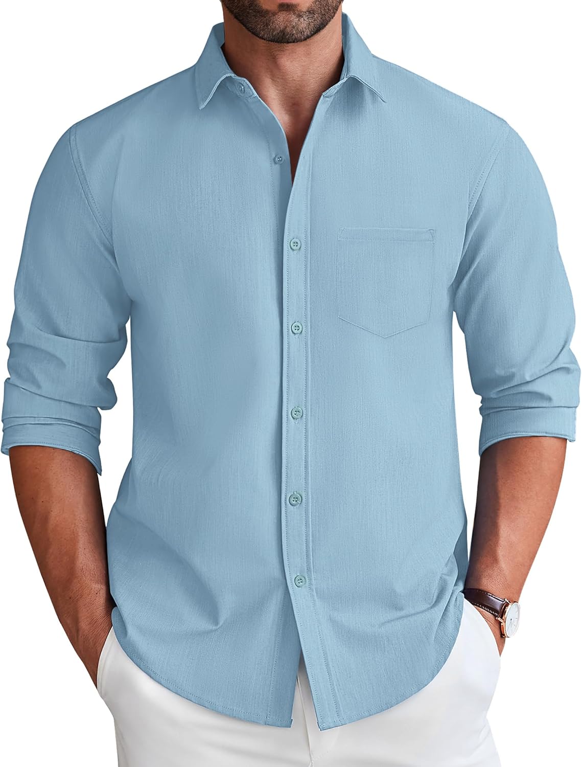COOFANDY Men's Long Sleeve Button Down Shirt for Casual Style