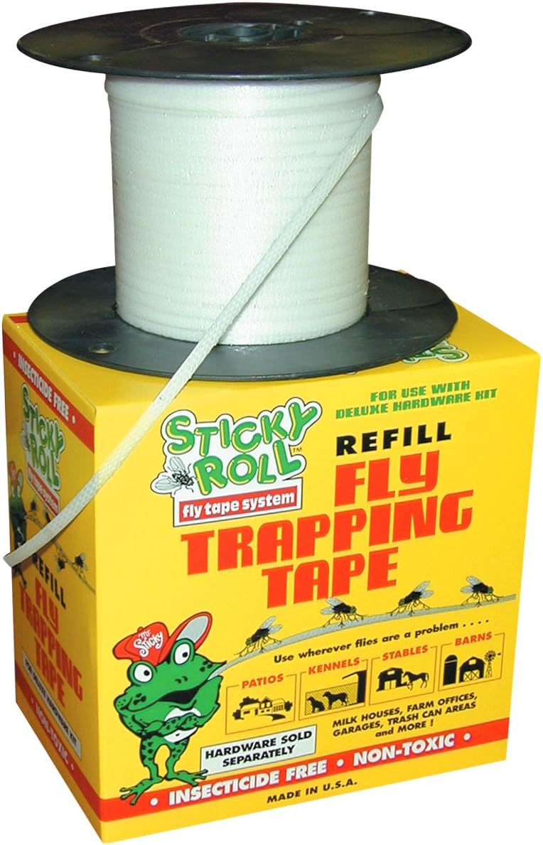 Sticky Roll Fly Tape 1000ft Refill for Deluxe Kit - Chemical Free