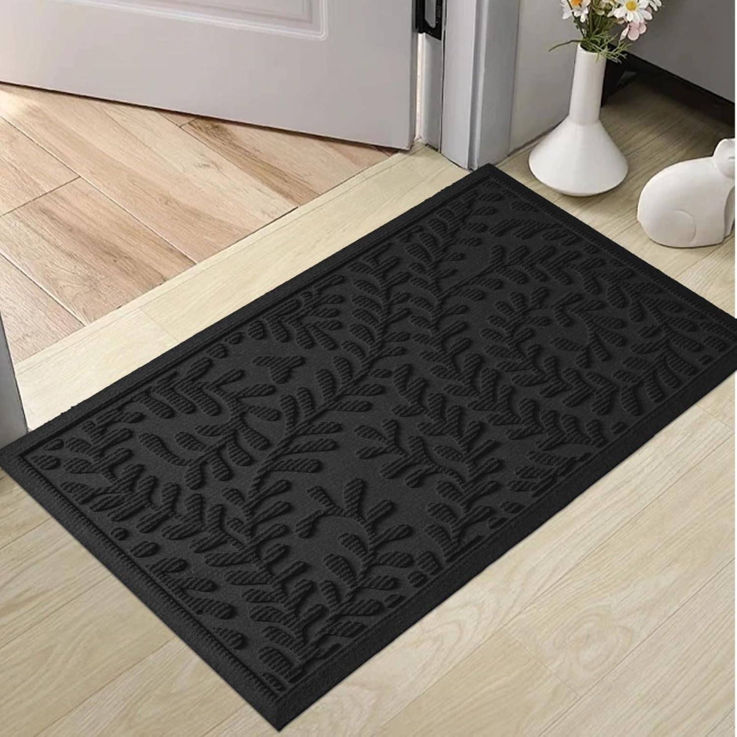 Absorbent Dirt Trapping Welcome Door Mat for Indoor Outdoor Use