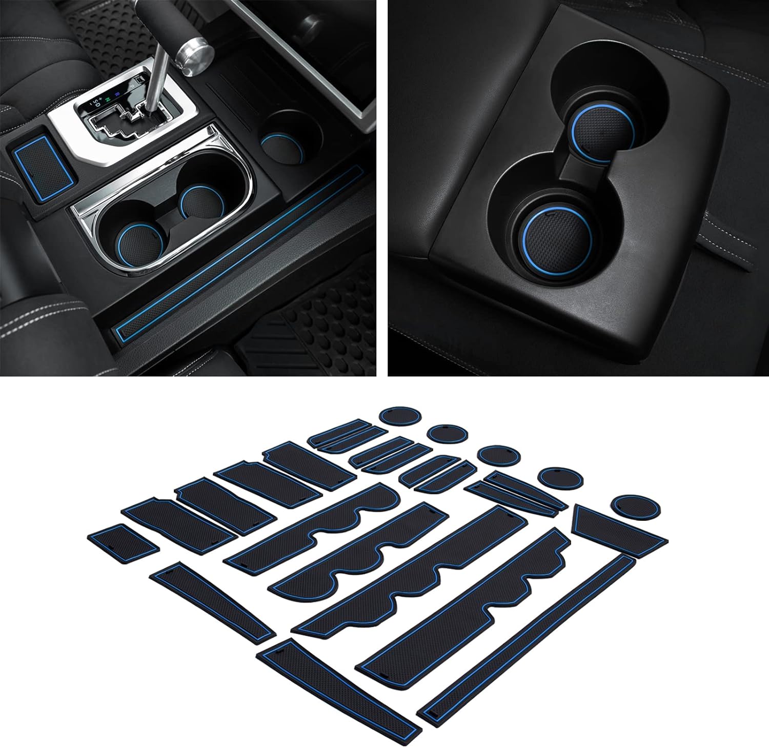 JDMCAR Tundra Accessories Custom Console Cup Holder Inserts Kit