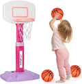 Basketball Hoop Indoor Outdoor Toys for Toddlers 1-3 - Adjustable Mini