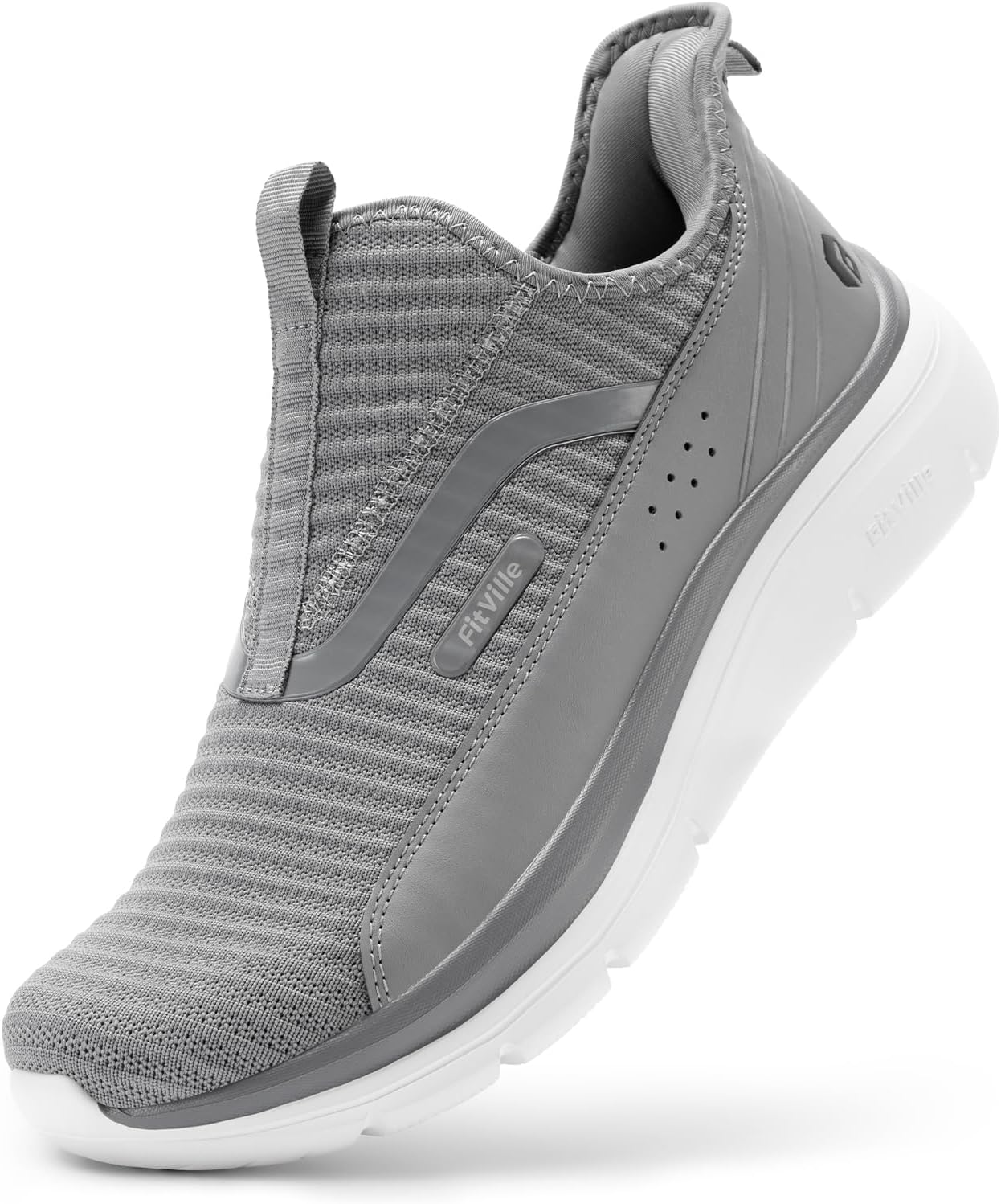 FitVille Men's Extra Wide Slip on Walking Shoes for Comfort