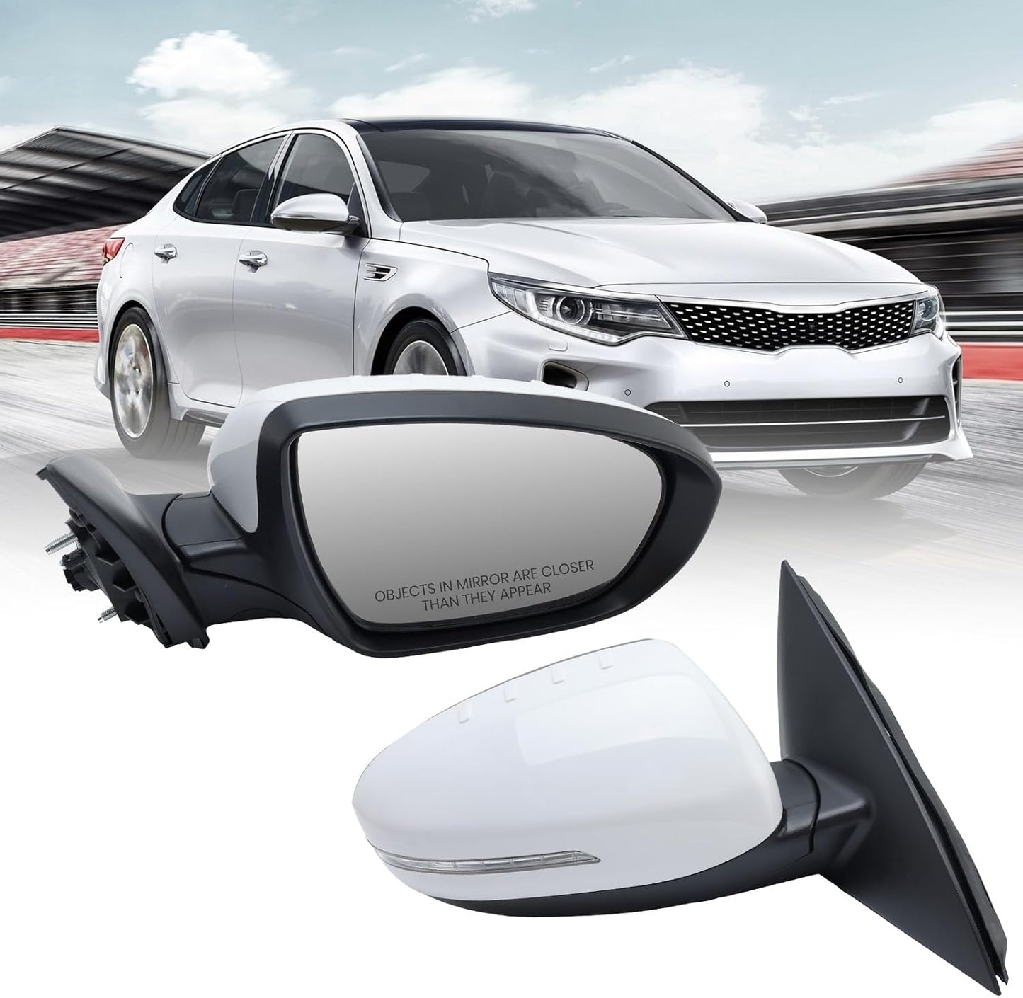 Passenger Side Mirror for 2014 2015 Kia Optima with Heated Glass