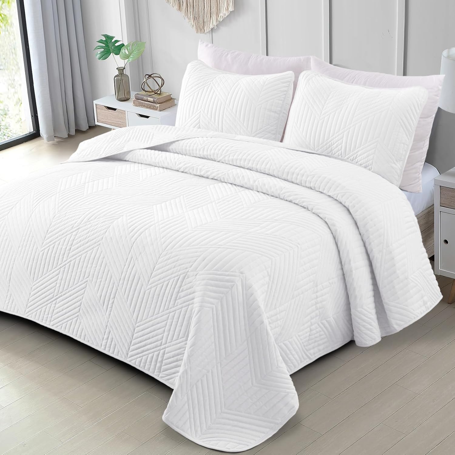 Ultrasonic Twin Quilt Bedding Set for All Seasons Comfort