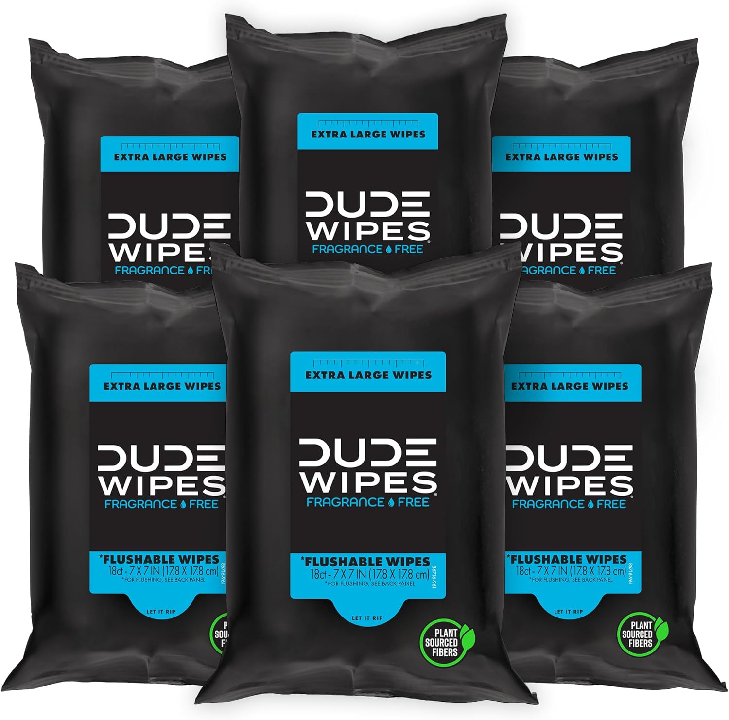 Flushable Travel Wipes - Vitamin E & Aloe - 6 Pack