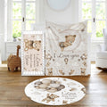 Baby Crib Bedding Set Moon Animal Nursery 3-Piece - Cozy Flannel
