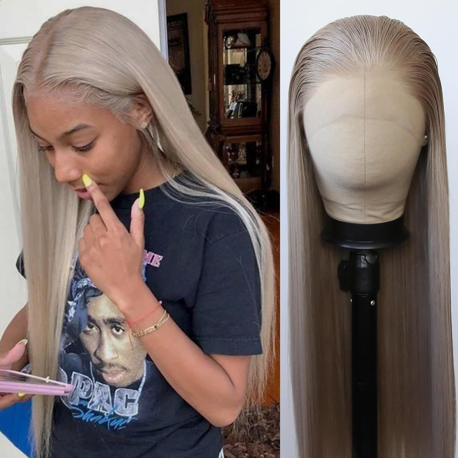 Ash Blonde Lace Front Wig for Natural Look and Versatility