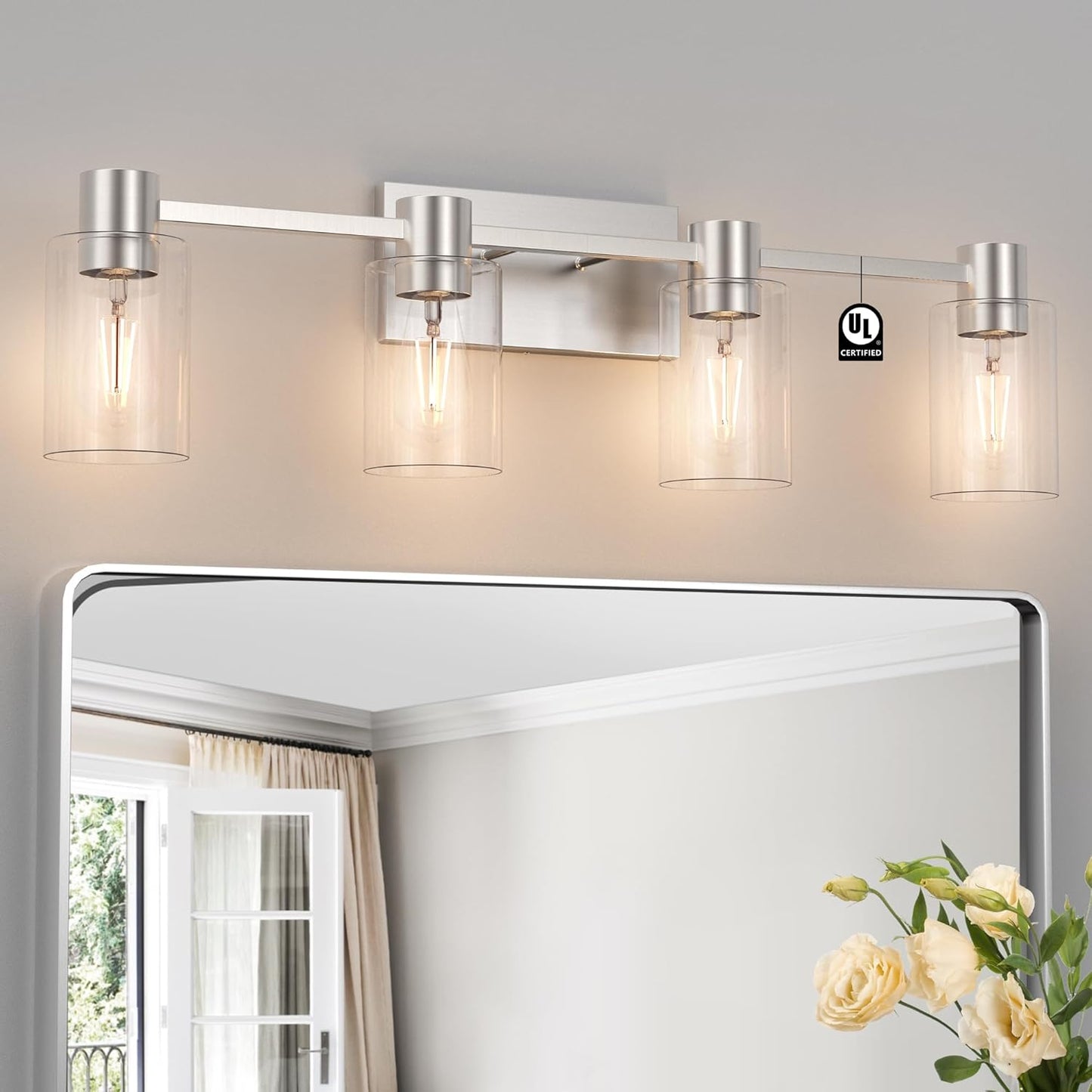 4-Light Modern Vanity Light Fixtures for Stylish Bathrooms