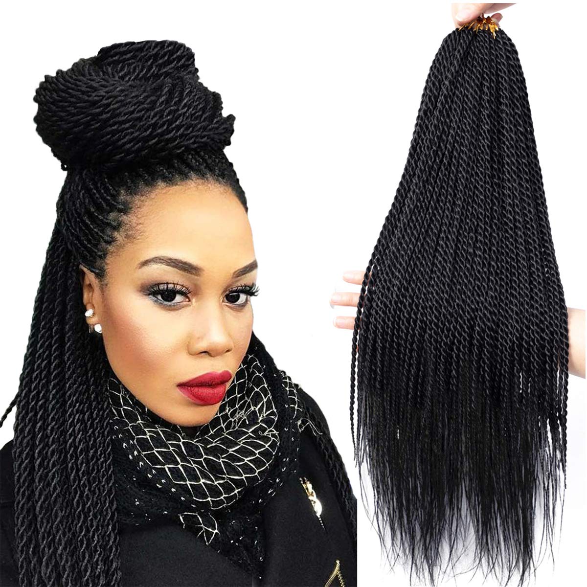 NAYOO Senegalese Twist Crochet Hair for Black Women 22 Inch