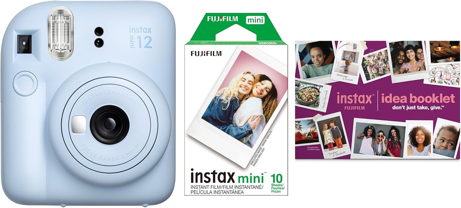 Fujifilm INSTAX MINI 12 Blue Bundle for Instant Photography Fun