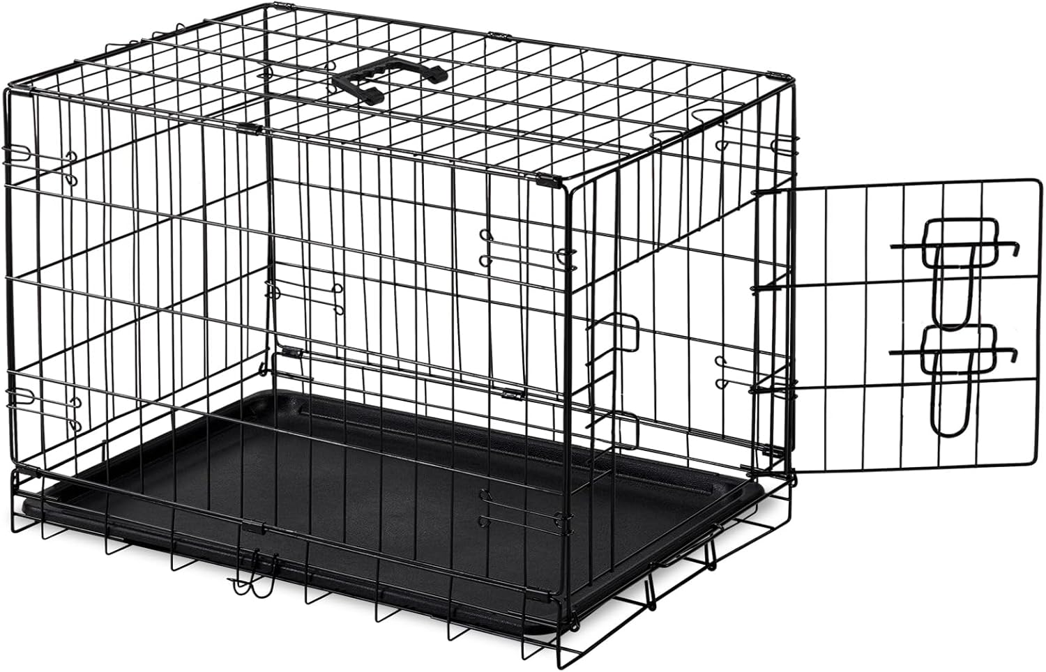 DUMOS 30 Inch Medium Dog Crate with Divider Panel for Safety