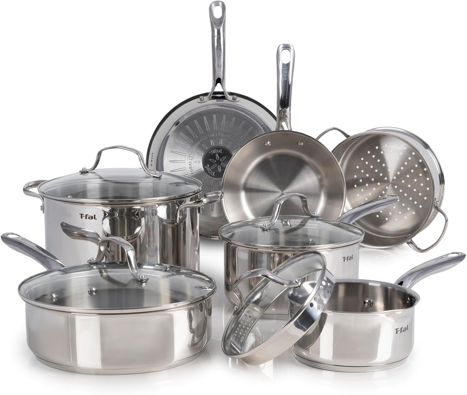 T-fal Stainless Steel Cookware Set - 11 Piece Induction Set
