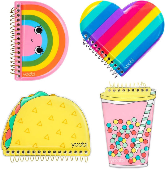 Yoobi Mini Notebooks Set - Creative Designs, Multipurpose Journals