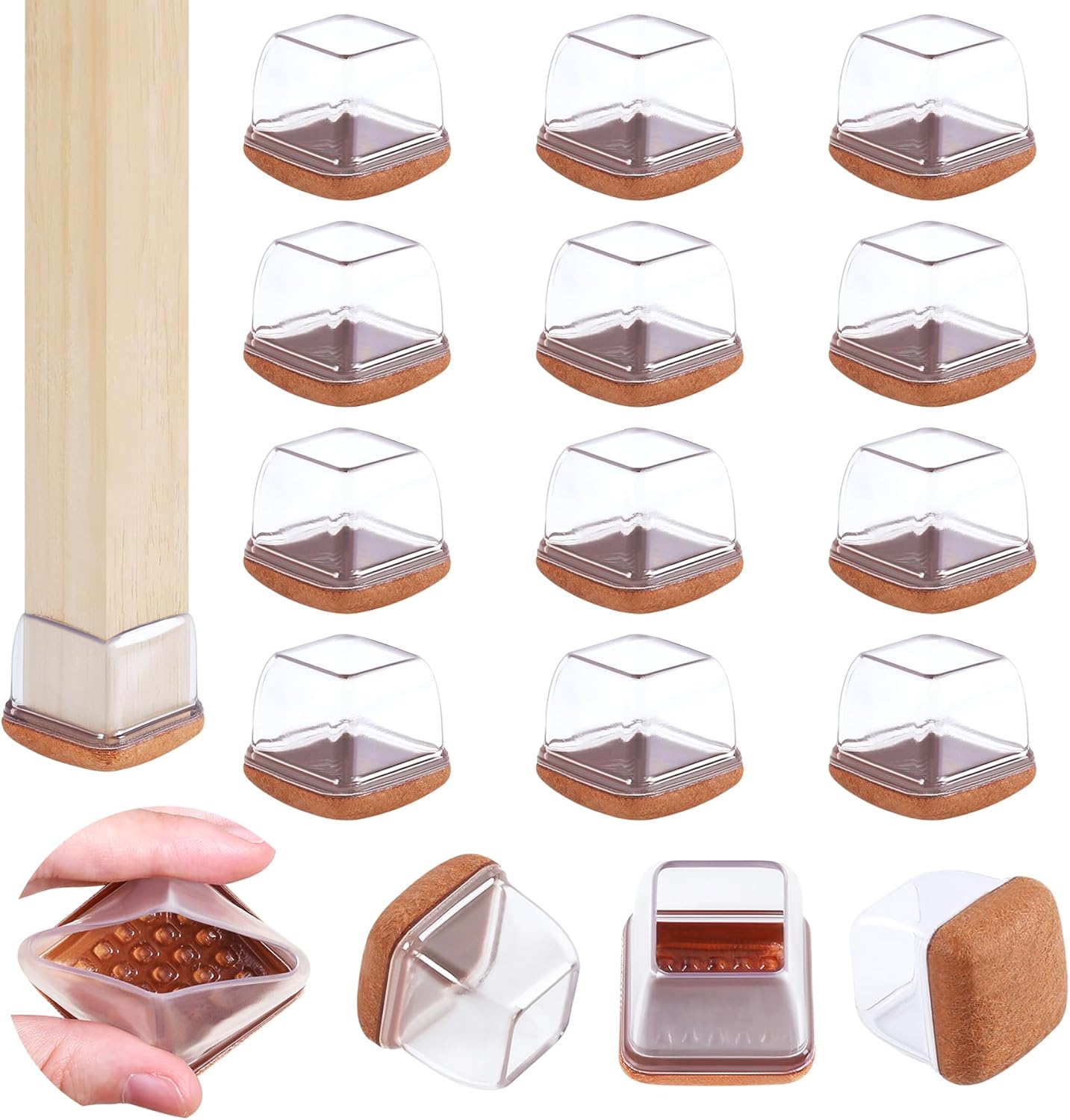 Silicone Chair Leg Protectors - Protect Hardwood Floors, Reduce Noise - XLP
