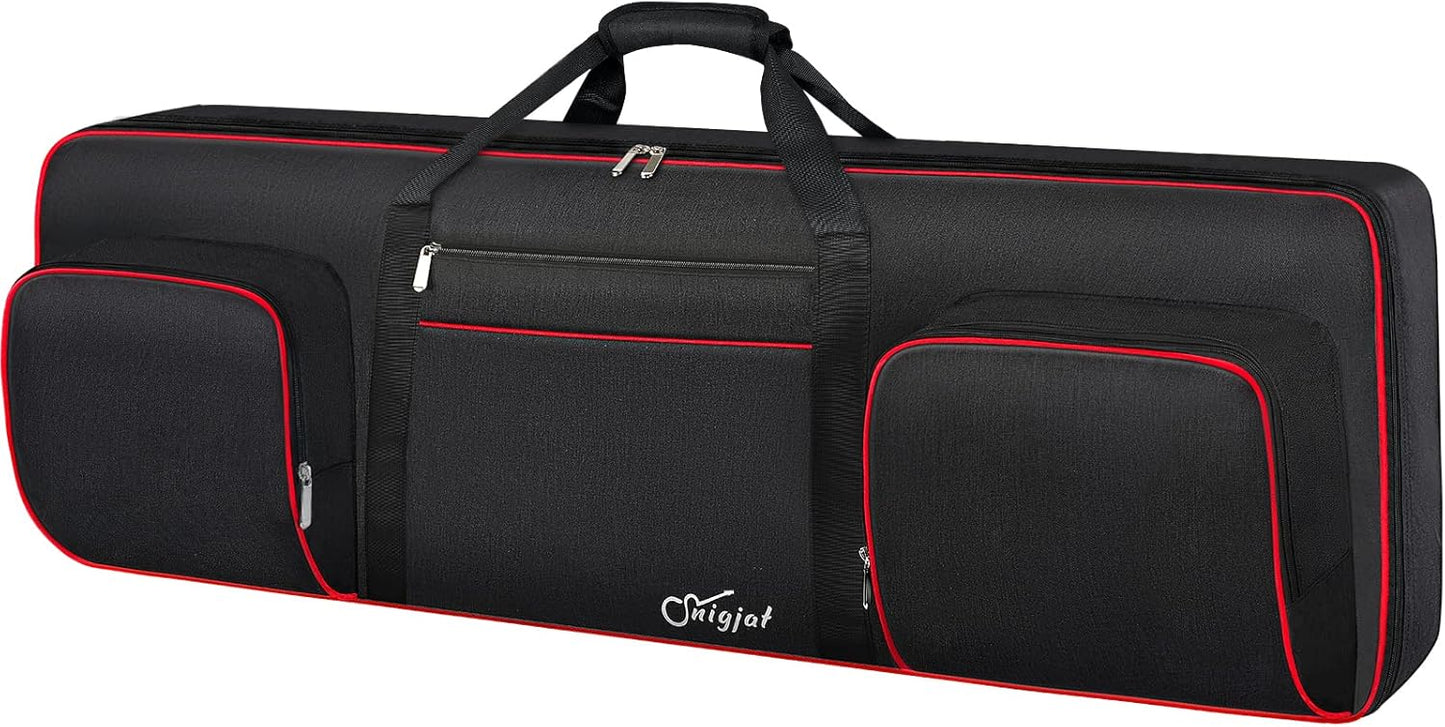 76 Key Keyboard Case with Adjustable Straps and 3 Pockets