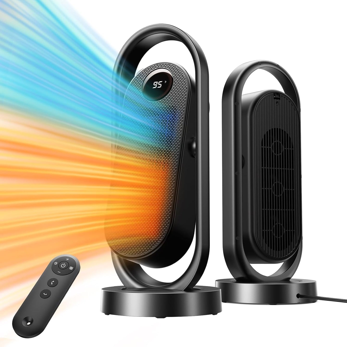 RANVOO Portable Space Heater, Fast 1500W Heat