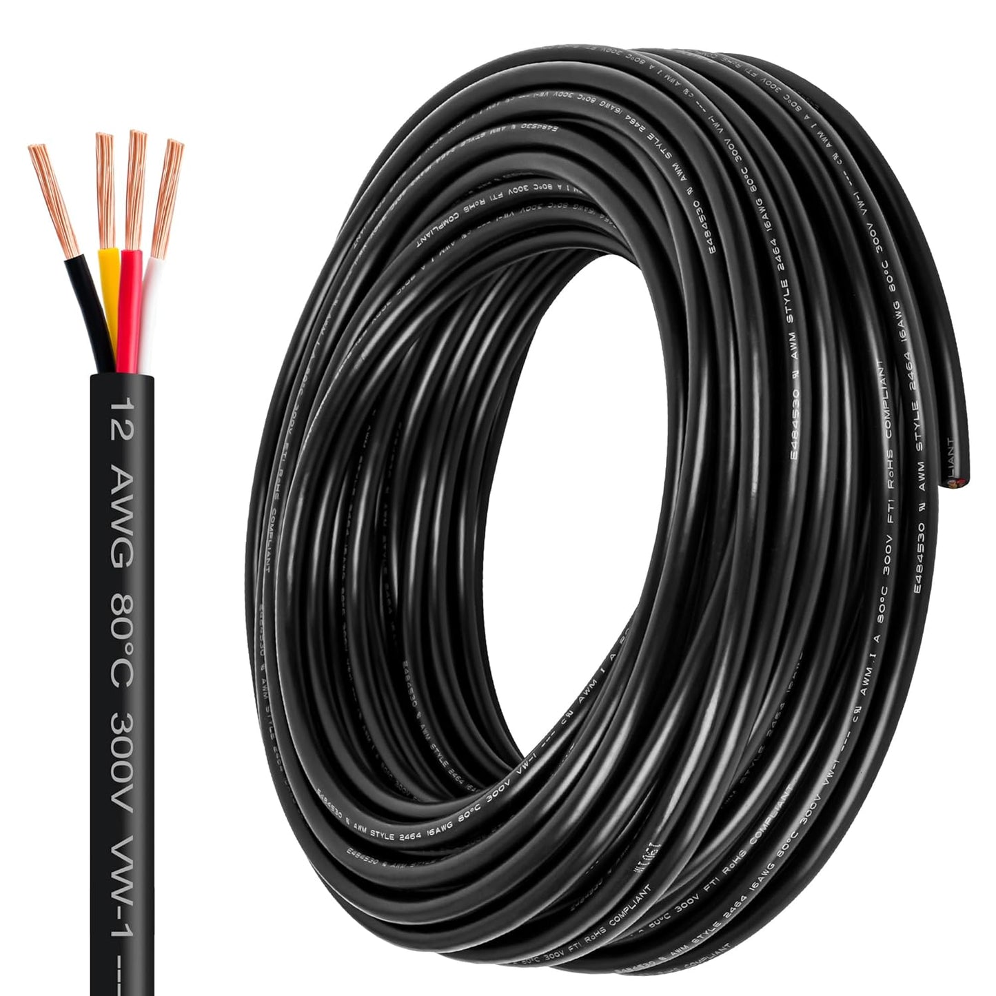 12 Gauge 4 Conductor Electrical Wire for Versatile Applications