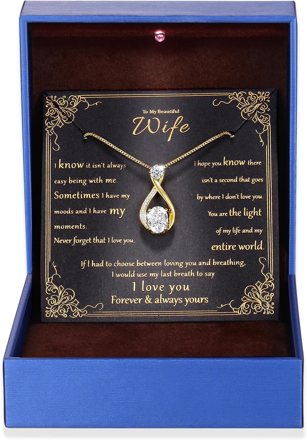 1.5CT Moissanite Infinity Pendant Necklace for Women Gifts
