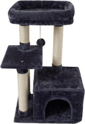 Cute Cat Tree Kitten Tower Smoky Grey - Compact Indoor Condo