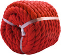 Red Rope 1 Inch x 50 Feet Thick Cotton Rope for Versatile Use