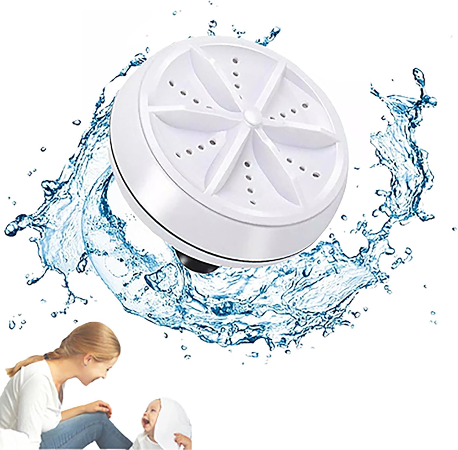 Portable Mini Turbo Washing Machine - Compact & Powerful!